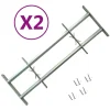 vidaXL Materiales De Construcción-Rejas de seguridad de ventana ajustables 2 uds 1000-1500 mm