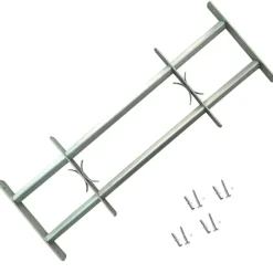 vidaXL Materiales De Construcción-Rejas de seguridad de ventana ajustables 2 uds 1000-1500 mm