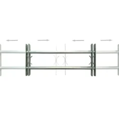 vidaXL Materiales De Construcción-Rejas de seguridad de ventana ajustables 2 uds 1000-1500 mm