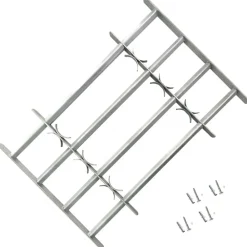 vidaXL Materiales De Construcción-Rejas de seguridad de ventana ajustables 2 uds 1000-1500 mm