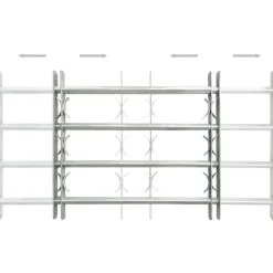 vidaXL Materiales De Construcción-Rejas de seguridad de ventana ajustables 2 uds 1000-1500 mm