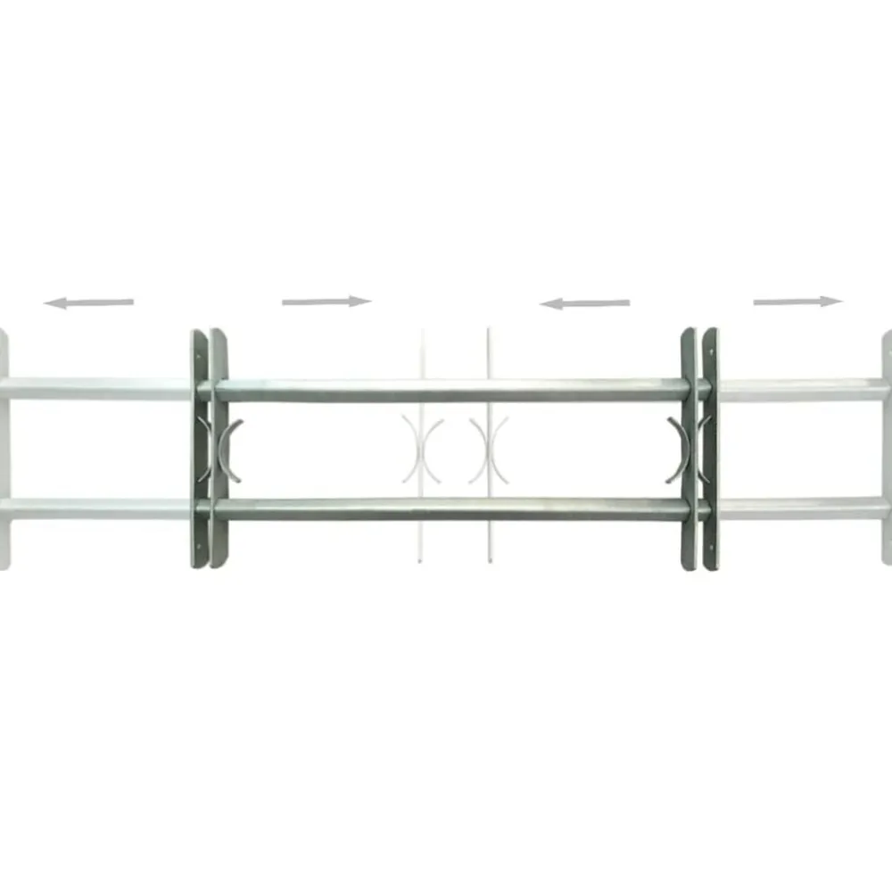 vidaXL Rejas de seguridad de ventana ajustables 2 uds 700-1050 mm Discount