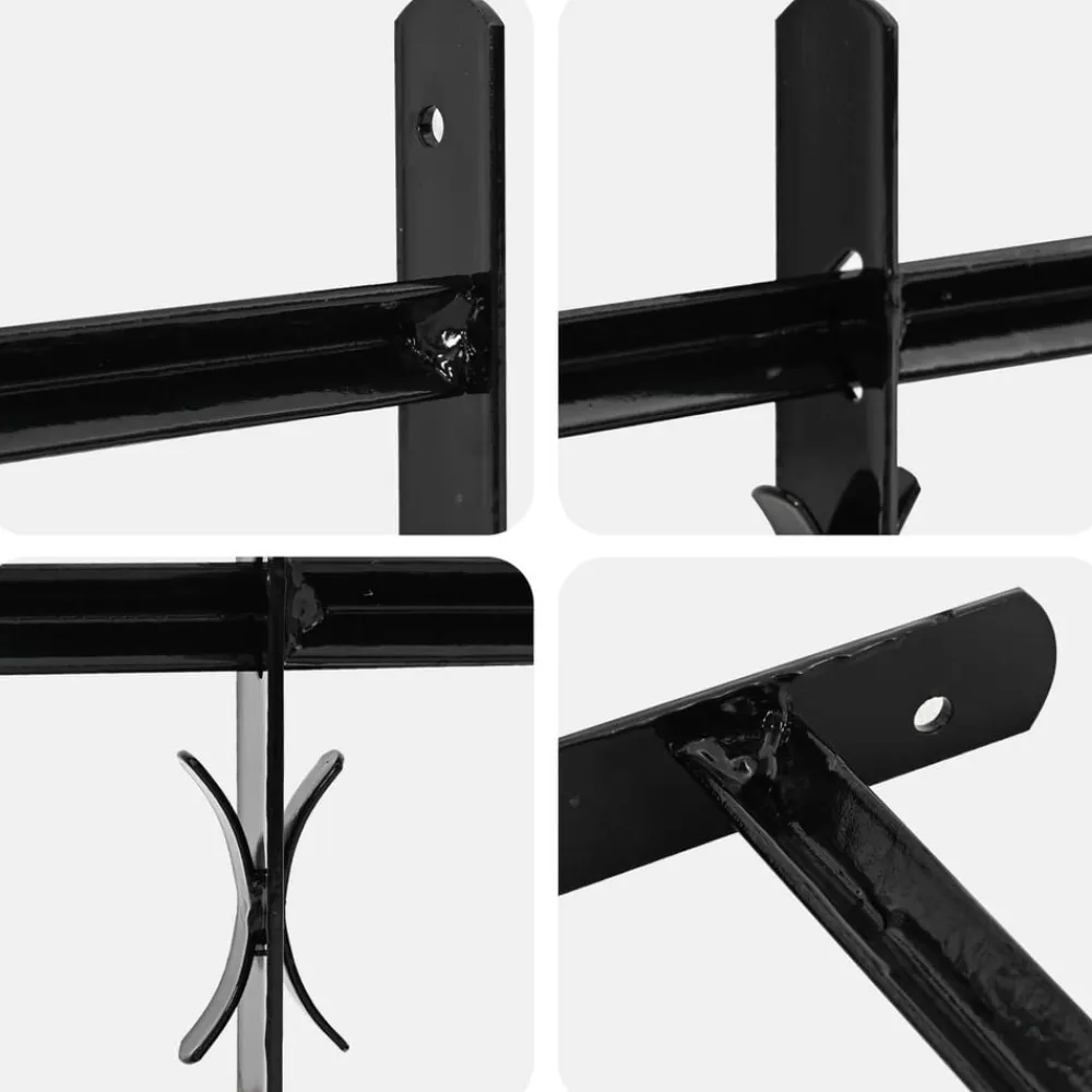 vidaXL Rejilla de Ventana Negro 76 x 30 cm Discount