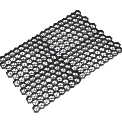 vidaXL Rejillas para césped 16 unidades plástico 60x40x3 cm Negro