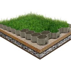 vidaXL Materiales De Construcción-Rejillas para césped 16 unidades plástico 60x40x3 cm
