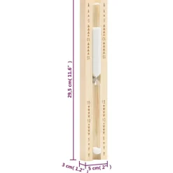 vidaXL Piscina Y Spa-Reloj de arena para sauna 15 minutos madera maciza de pino