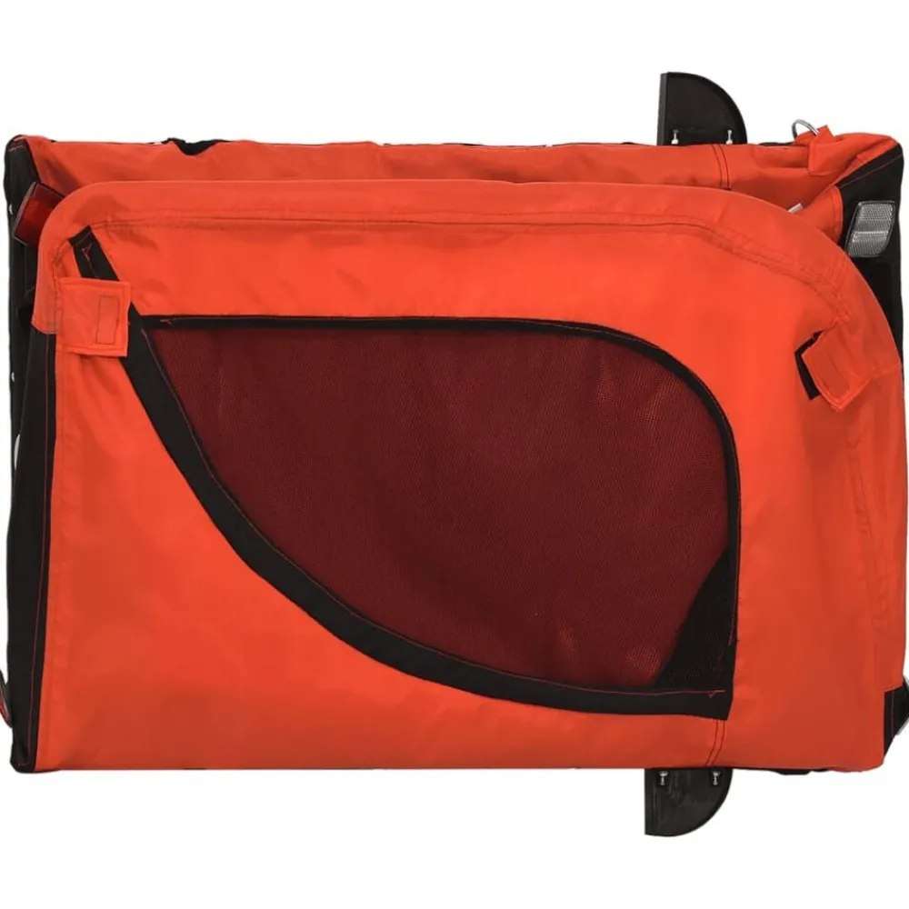 vidaXL Productos Para Mascotas-Remolque de bicicleta mascotas hierro tela Oxford negro