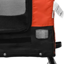 vidaXL Productos Para Mascotas-Remolque de bicicleta mascotas hierro tela Oxford negro