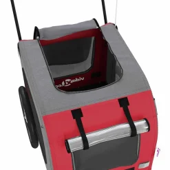 vidaXL Productos Para Mascotas-Remolque de bicicleta para mascotas y gris