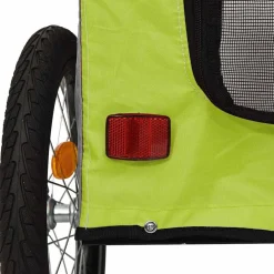 vidaXL Remolque de bicicleta para mascotas y gris Verde Clearance