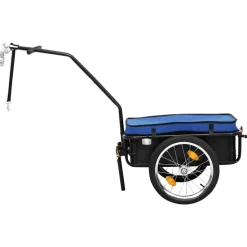 vidaXL Actividades Al Aire Libre-Remolque de bicicleta/carrito de mano acero 155x60x83 cm