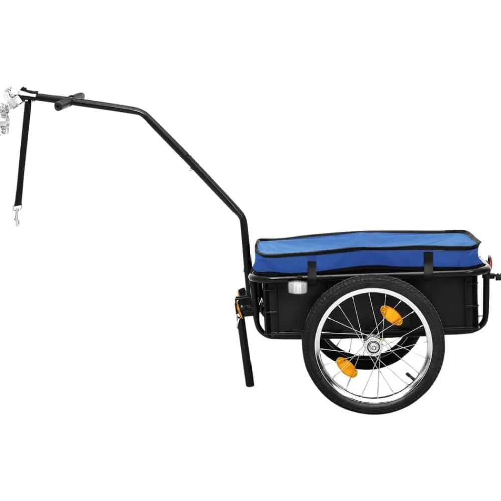 vidaXL Actividades Al Aire Libre-Remolque de bicicleta/carrito de mano acero 155x60x83 cm
