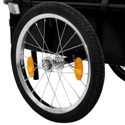 vidaXL Actividades Al Aire Libre-Remolque de bicicleta/carrito de mano acero 155x60x83 cm
