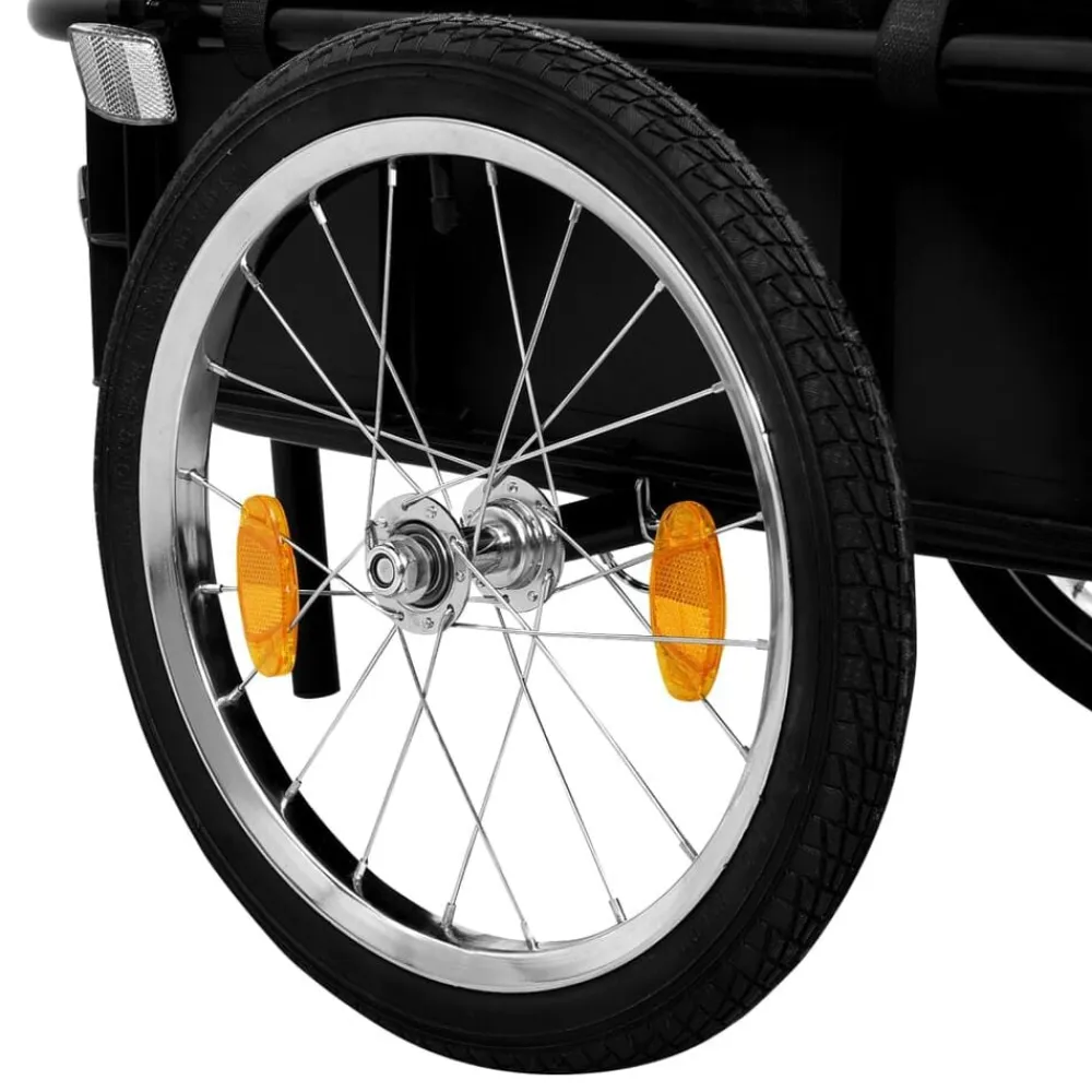 vidaXL Actividades Al Aire Libre-Remolque de bicicleta/carrito de mano acero 155x60x83 cm