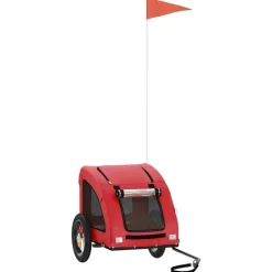 vidaXL Productos Para Mascotas-Remolque de bicicleta mascotas hierro tela Oxford