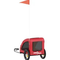 vidaXL Productos Para Mascotas-Remolque de bicicleta mascotas hierro tela Oxford