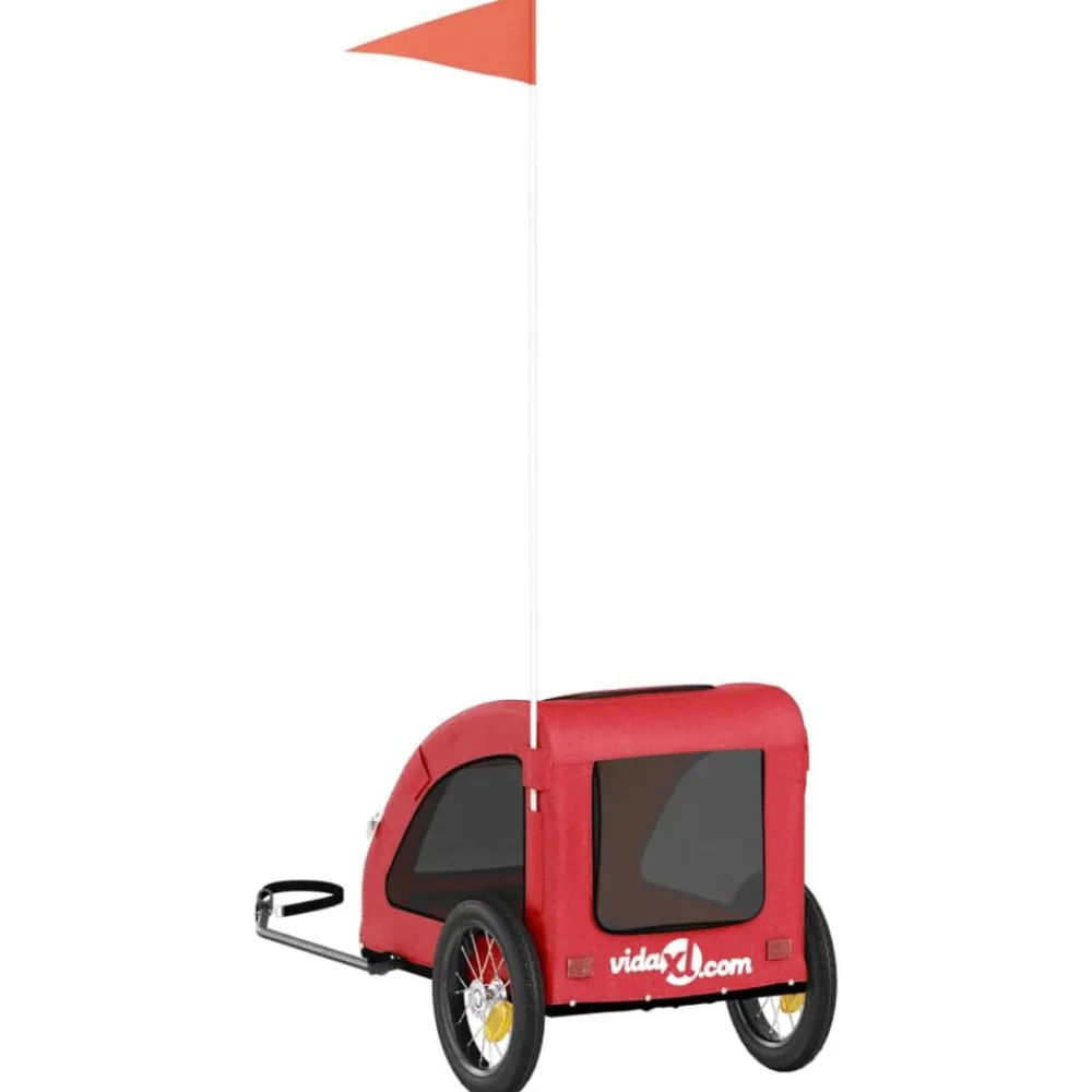 vidaXL Productos Para Mascotas-Remolque de bicicleta mascotas hierro tela Oxford