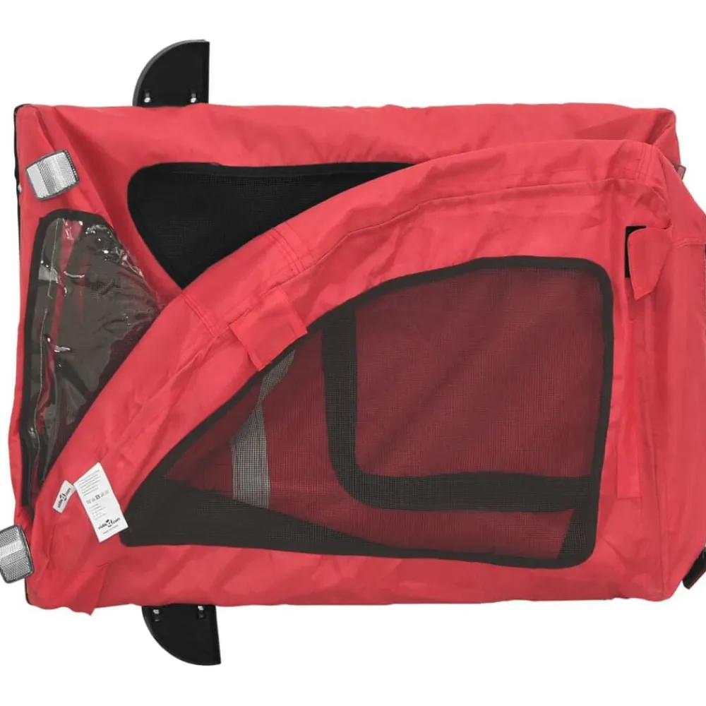 vidaXL Productos Para Mascotas-Remolque de bicicleta mascotas hierro tela Oxford
