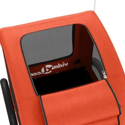 vidaXL Remolque de bicicleta mascotas hierro tela Oxford Naranja Sale