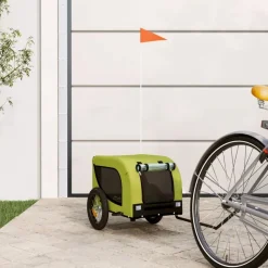 vidaXL Productos Para Mascotas-Remolque de bicicleta mascotas hierro tela Oxford negro