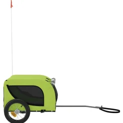 vidaXL Productos Para Mascotas-Remolque de bicicleta mascotas hierro tela Oxford negro