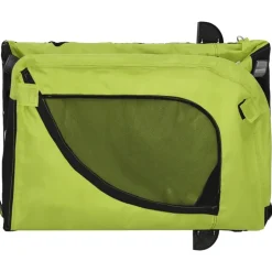 vidaXL Productos Para Mascotas-Remolque de bicicleta mascotas hierro tela Oxford negro