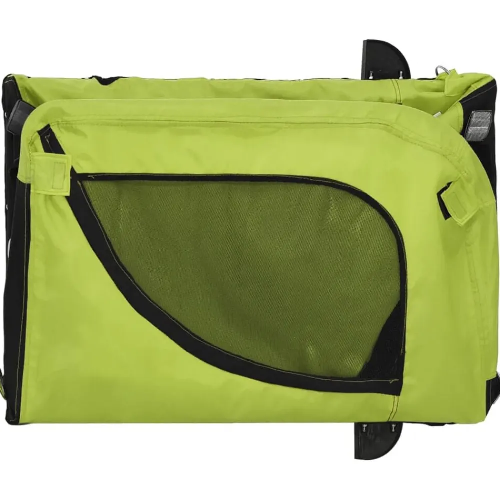 vidaXL Productos Para Mascotas-Remolque de bicicleta mascotas hierro tela Oxford negro