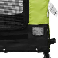 vidaXL Productos Para Mascotas-Remolque de bicicleta mascotas hierro tela Oxford negro