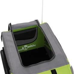 vidaXL Productos Para Mascotas-Remolque de bicicleta mascotas hierro tela Oxford gris