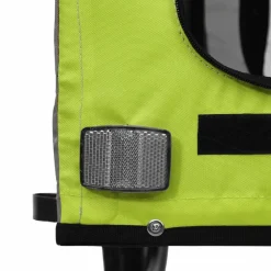 vidaXL Productos Para Mascotas-Remolque de bicicleta mascotas hierro tela Oxford gris