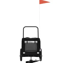 vidaXL Productos Para Mascotas-Remolque de bicicleta para mascotas 124,5 x 63,5 x 53 cm