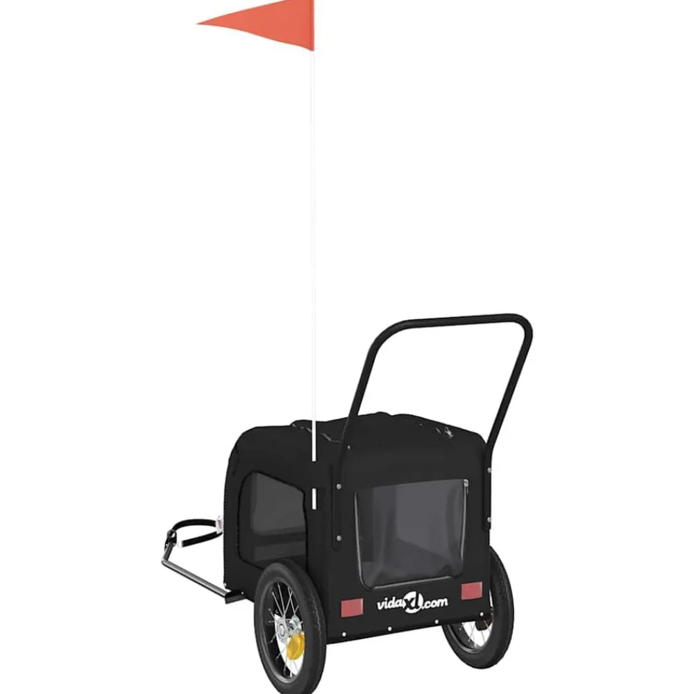 vidaXL Productos Para Mascotas-Remolque de bicicleta para mascotas 124,5 x 63,5 x 53 cm