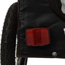 vidaXL Remolque de bicicleta mascotas hierro tela Oxford Negro Best