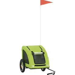 vidaXL Productos Para Mascotas-Remolque de bicicleta mascotas hierro tela Oxford