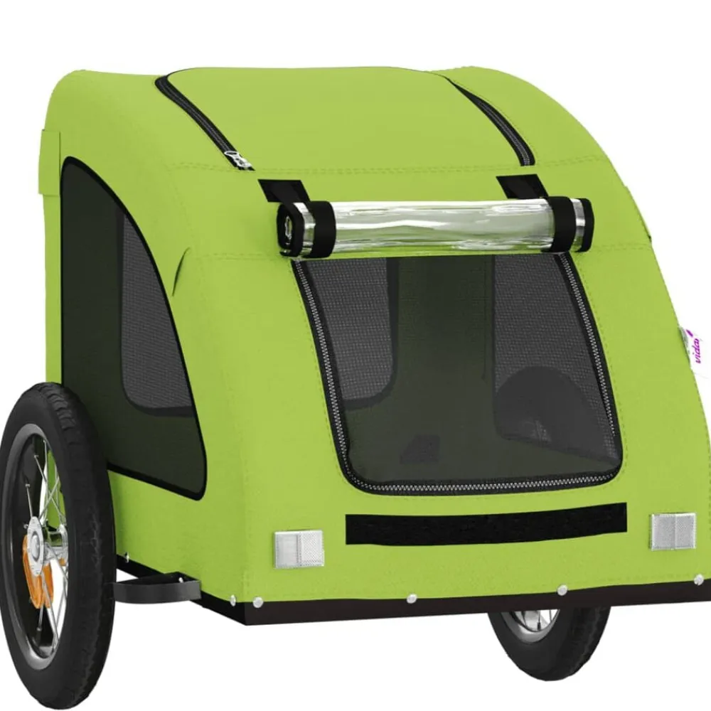 vidaXL Productos Para Mascotas-Remolque de bicicleta mascotas hierro tela Oxford