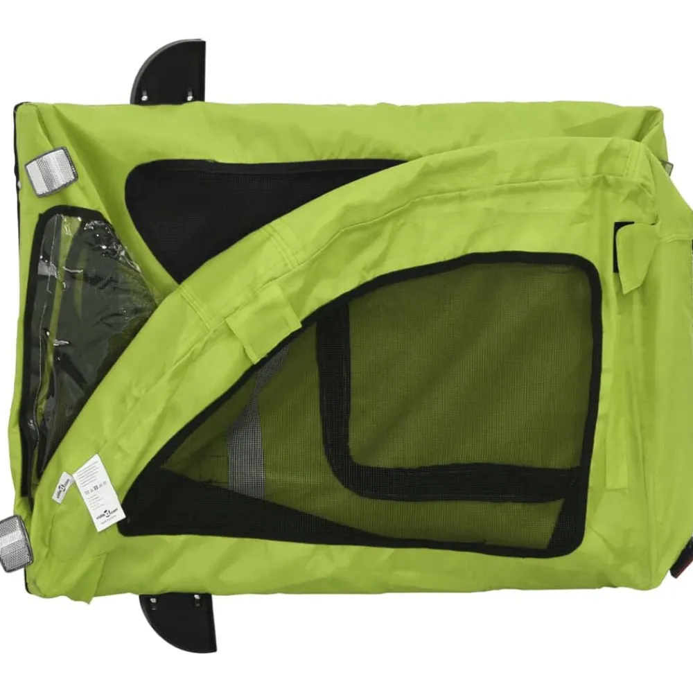 vidaXL Productos Para Mascotas-Remolque de bicicleta mascotas hierro tela Oxford