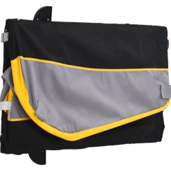 vidaXL Remolque para bicicleta hierro negro y 30 kg Amarillo Hot