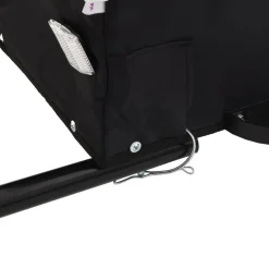 vidaXL Actividades Al Aire Libre-Remolque para bicicleta hierro negro y 30 kg