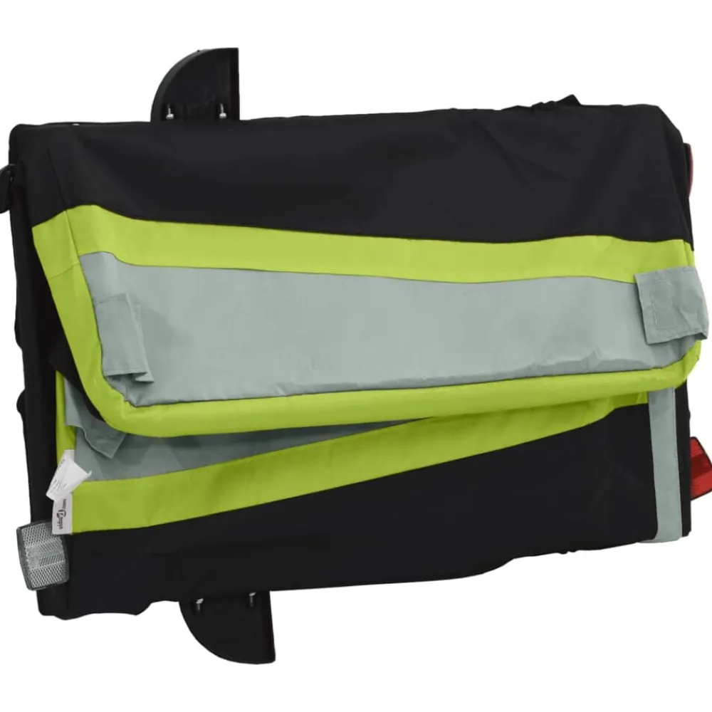 vidaXL Remolque para bicicleta hierro negro y 30 kg Verde Best