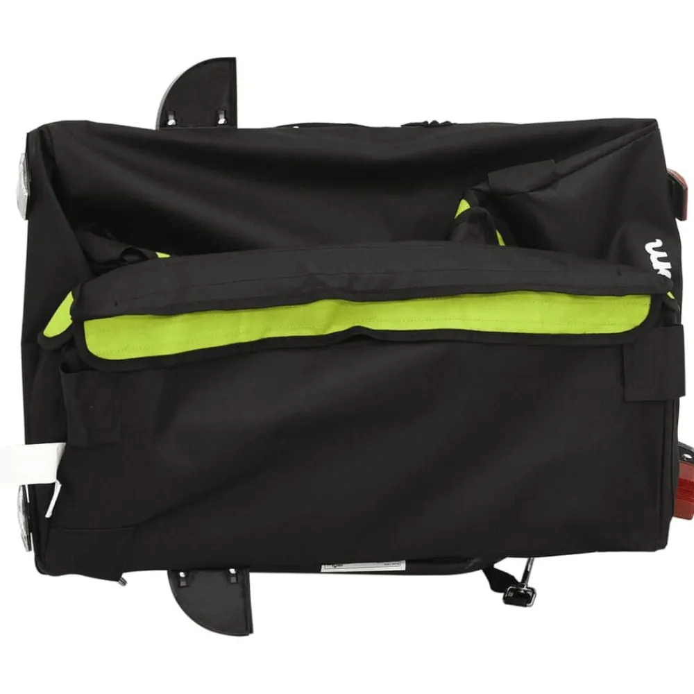vidaXL Remolque para bicicleta hierro negro y 30 kg Verde Hot