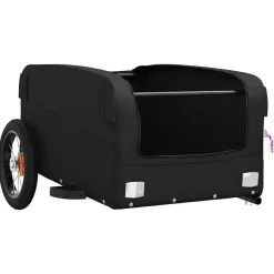 vidaXL Actividades Al Aire Libre-Remolque para bicicleta hierro 30 kg