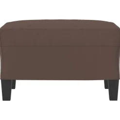vidaXL Reposapiés de cuero sintético marrón 60x50x41 cm Marr&oacute;n Discount
