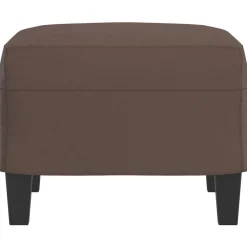 vidaXL Reposapiés de cuero sintético marrón 60x50x41 cm Marr&oacute;n Discount