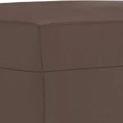 vidaXL Reposapiés de cuero sintético marrón 60x50x41 cm Marr&oacute;n Discount