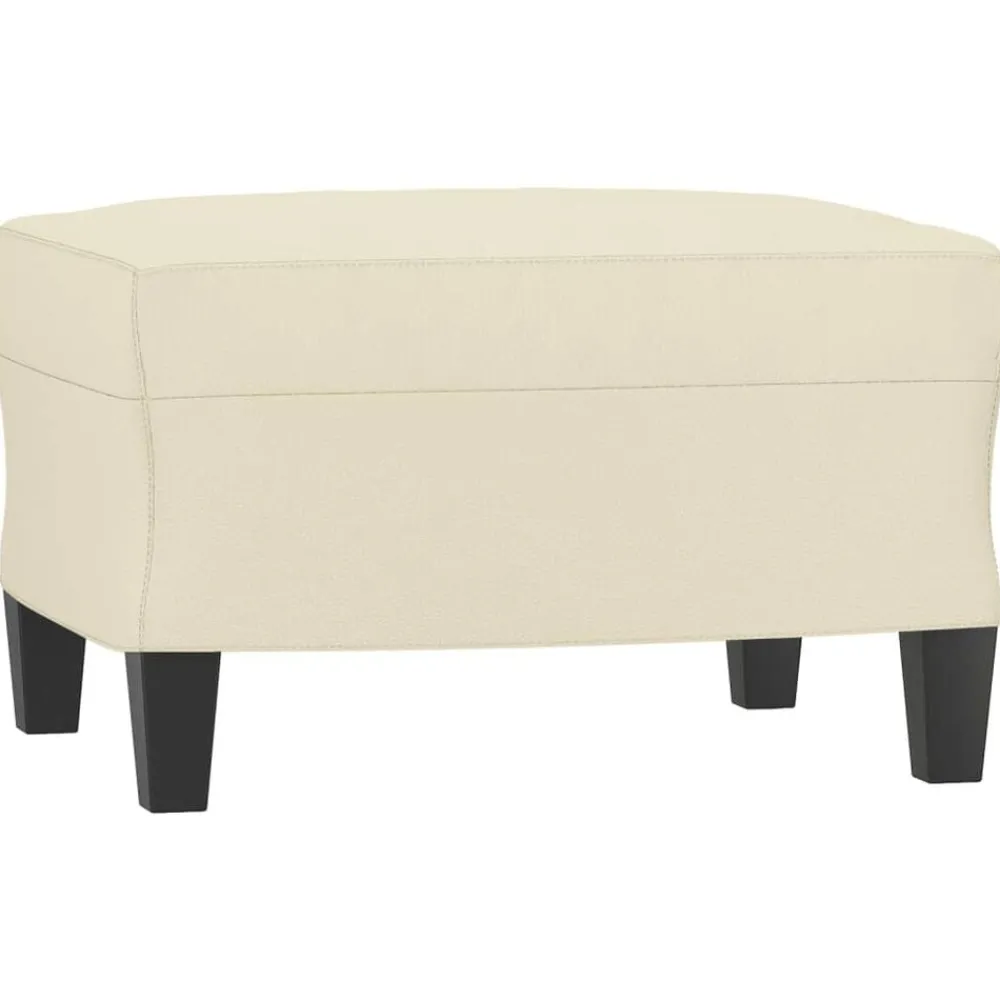 vidaXL Otomanas-Reposapiés de cuero sintético 60x50x41 cm
