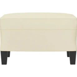 vidaXL Otomanas-Reposapiés de cuero sintético 60x50x41 cm