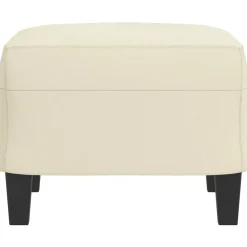 vidaXL Otomanas-Reposapiés de cuero sintético 60x50x41 cm