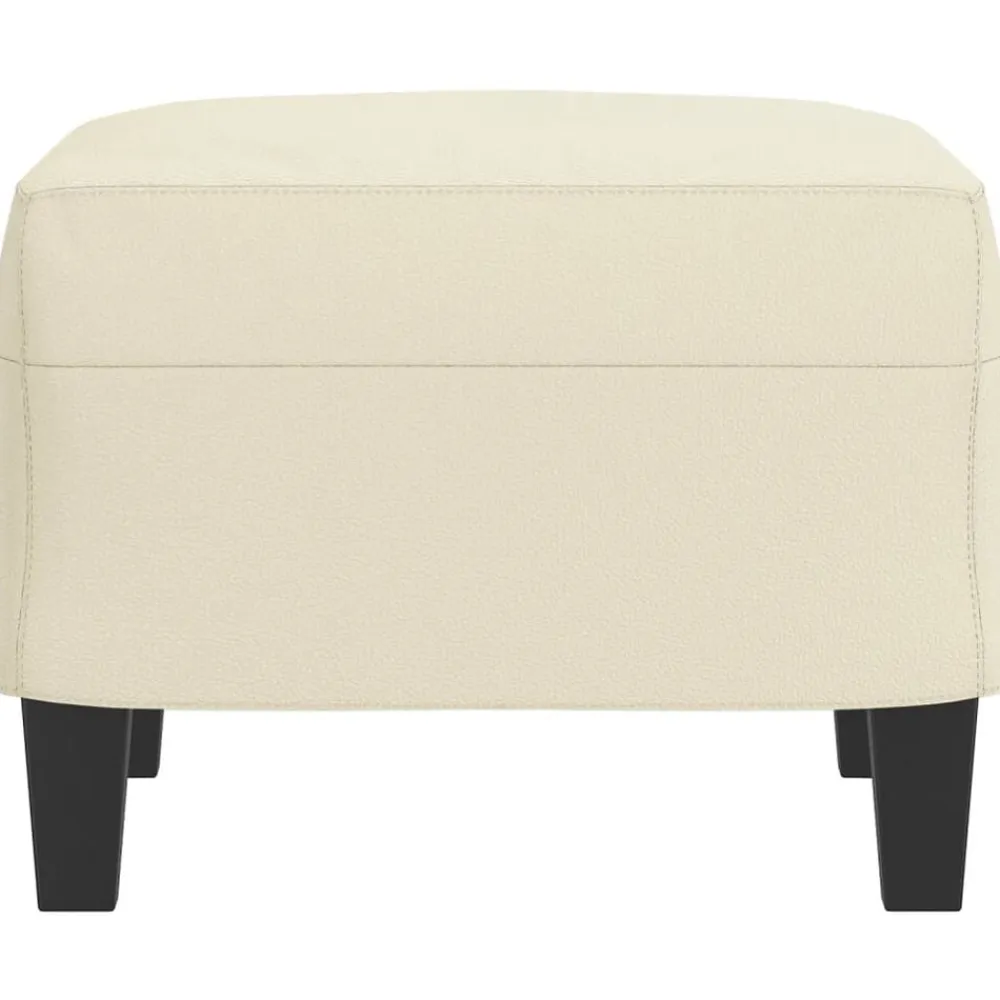 vidaXL Otomanas-Reposapiés de cuero sintético 60x50x41 cm