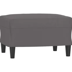 vidaXL Otomanas-Reposapiés de cuero sintético 60x50x41 cm