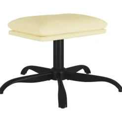 vidaXL Reposapiés de cuero sintético color 60x60x36 cm Crema Hot